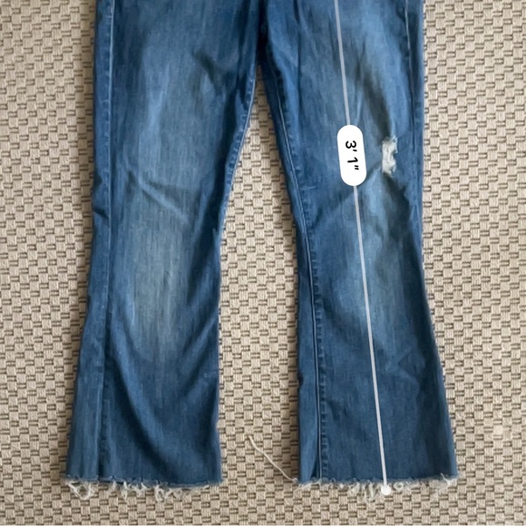 Mother The Weekender Fray Flare Jeans - Graffiti Girl Distressed Wash - Size 27 - Picture 14 of 14